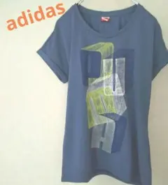 PUMA グラフィックTシャツ レディース ブルー Lサイズ