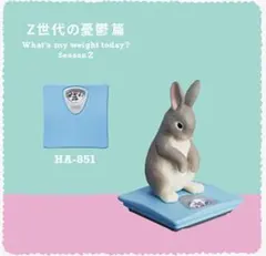 今日は何キロ？　ミニチュア 体重計 ウサギ フィギュア