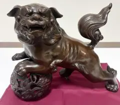 昭和レトロ 大型 鉄製 金属工芸 玉乗り獅子 玉獅子 鋳物 狛犬 置物 オブジェ 2026年最新】玉乗り狛犬の人気アイテム - メルカリ