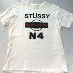 STÜSSY N°4 XL ホワイト Tシャツ