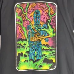 Tシャツ 黒 ドラマ マンダロリアン アート イラスト Mサイズ