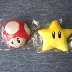 【2点セット】スーパーマリオ　ダイカットコインケース　キノコ　スター