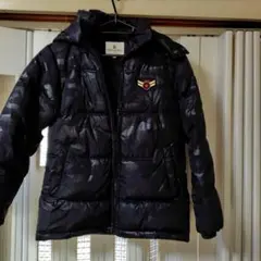 ダウンジャケット　コート　中綿 フード付き 子供服 150 黒