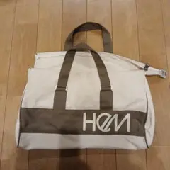 HCM トートバッグ アイボリー/ブラウン