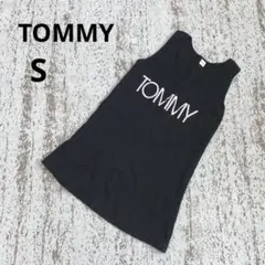 トミー センターロゴ タンクトップ S 黒 レディース コットン シンプルのサムネイル