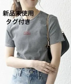 PETIT BATEAU: PARIS プリント ボーダー コンパクト TEEのサムネイル