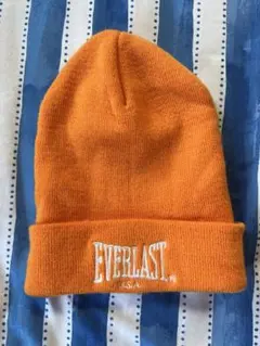 ニット帽 オレンジ