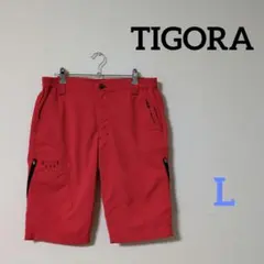 TIGORA　ティゴラ　メンズ　ゴルフウェア　半ズボン　パンツ　赤　L