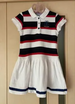 MIKI HOUSE ボーダー ワンピース 120cm マリンのサムネイル
