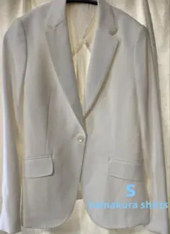 kamakura shirts 鎌倉シャツ　ホワイト テーラードジャケット Sのサムネイル