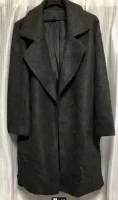 ダークグレー チェスターコート Lサイズ