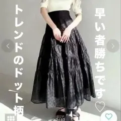 RESEXXY ドットティアードフレアスカート BLKのサムネイル