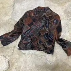 60sヴィンテージ　本革パッチワークレザージャケット　短丈