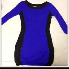 f21♡ブルーニットワンピ