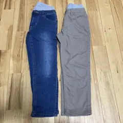 キッズ ロングパンツ 2本セット 130cm