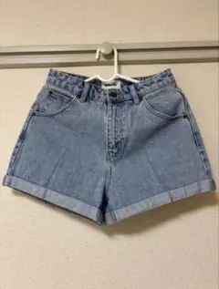デニムショートパンツ　24インチ　ライトブルー