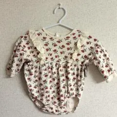 futafuta チューリップ柄 ロンパース 80