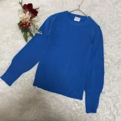 【CIAOPANIC TYPY】リブ編みブルーニット長袖 ONEサイズ