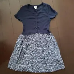 ZARA ネイビー 半袖ワンピース 11-12歳