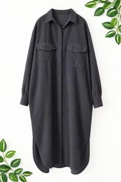 URBAN RESEARCH ITEMS チャコールグレー シャツワンピース