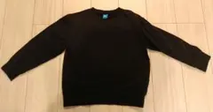 しまむら　キッズ　スウェット　トレーナー　ミッキーマウス　黒　裏起毛