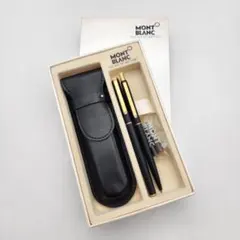 【MONTBLANC】モンブラン 万年筆 シャープペンシル ペンケース ブラックのサムネイル