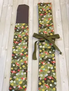弓道　弓袋石突付き　折り鶴（緑）ハンドメイド