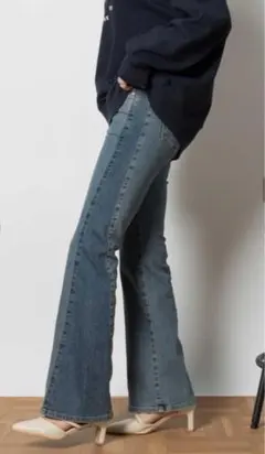 サムシング　LiSA切り替えフレアパンツ