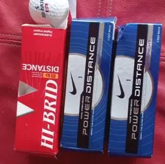 DUNLOP HI-BRID & NIKE ゴルフボール 3箱組、新品未使用9個