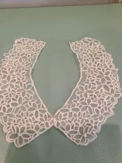 花柄レース パール付き つけ襟