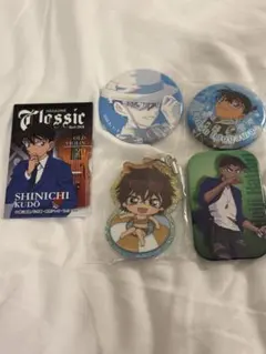 名探偵コナン　工藤新一　雑誌風　スクエア缶バッジ　まとめ売り