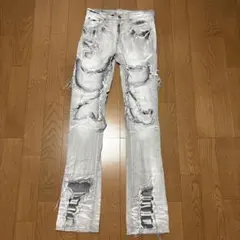 URBAN CRAFT カラーデニムパンツ ダメージ クラッシュ加工 鬼ヒゲ