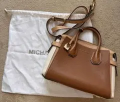 MICHAEL KORS ブラウンレザーショルダーバッグ