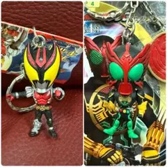 14日迄！　仮面ライダーキバ オーズ　フィギュアキーホルダー　ツインキーホルダー