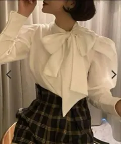 2025年最新】bibiy ribbon cuffs blouseの人気アイテム - メルカリ