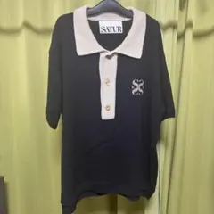 SATUR ポロニット 半袖 バイカラー