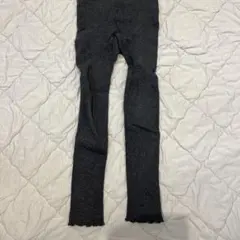 グレー リブ編み 厚手レギンス 135