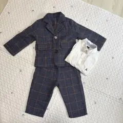 子供用 チェック柄 スーツセット 90