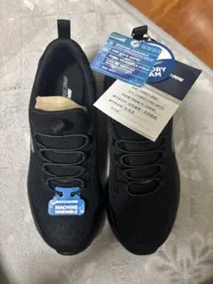 SKECHERS ブラック スニーカー マシンウォッシャブル