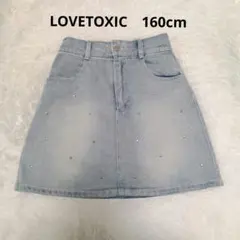 ラブトキシック　ハートスタッズ　デニムスカート　ミニ　インナー付き　　160cm