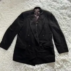 LANVIN ベロアテーラードジャケット 90s ヴィンテージ ブルジャケット