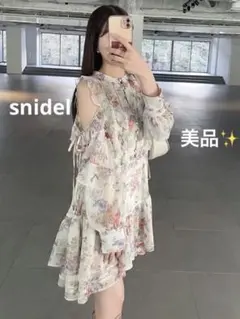 SNIDEL プリントフリルシフォンミニワンピース size 0 お値下げ○