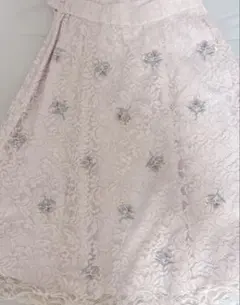 LAISSEZ 花柄 フレア　スカート レース　ピンクのサムネイル