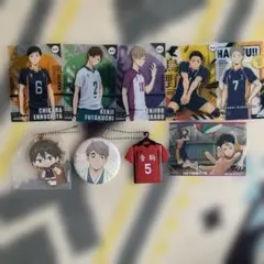ハイキュー!! キャラクターグッズセット　缶バッジ　キーホルダー　カード計９点