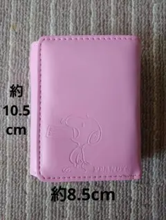 スヌーピー　レザー調三つ折り財布