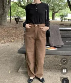 NUGU plain ストレートフィットコーデュロイパンツ