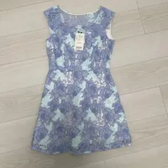 rienda 花柄レース ノースリーブワンピース S