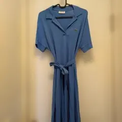 Lacoste 水色　ポロワンピース 半袖