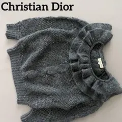 Christian Dior クリスチャンディオール　フリル　ニットセーター　M