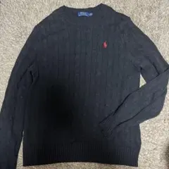 Polo Ralph Lauren 黒 ケーブルニット M